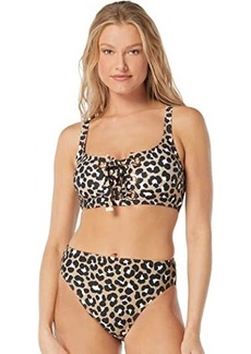 MICHAEL Michael Kors Graphic Cheetah Lace-Up Bralette Top