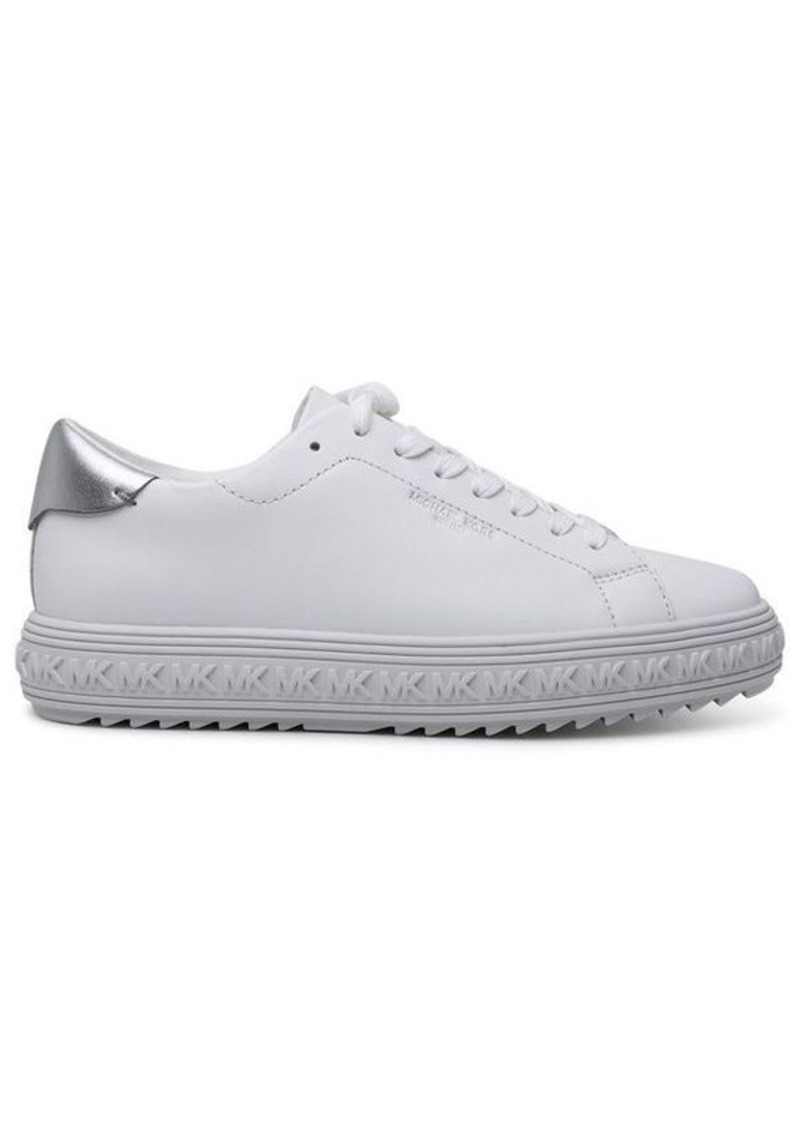 MICHAEL Michael Kors GROVE WHITE LEATHER SNEAKERS