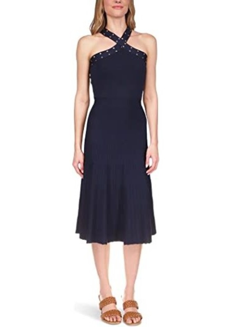 MICHAEL Michael Kors Halter Dress w/ Studs Trim