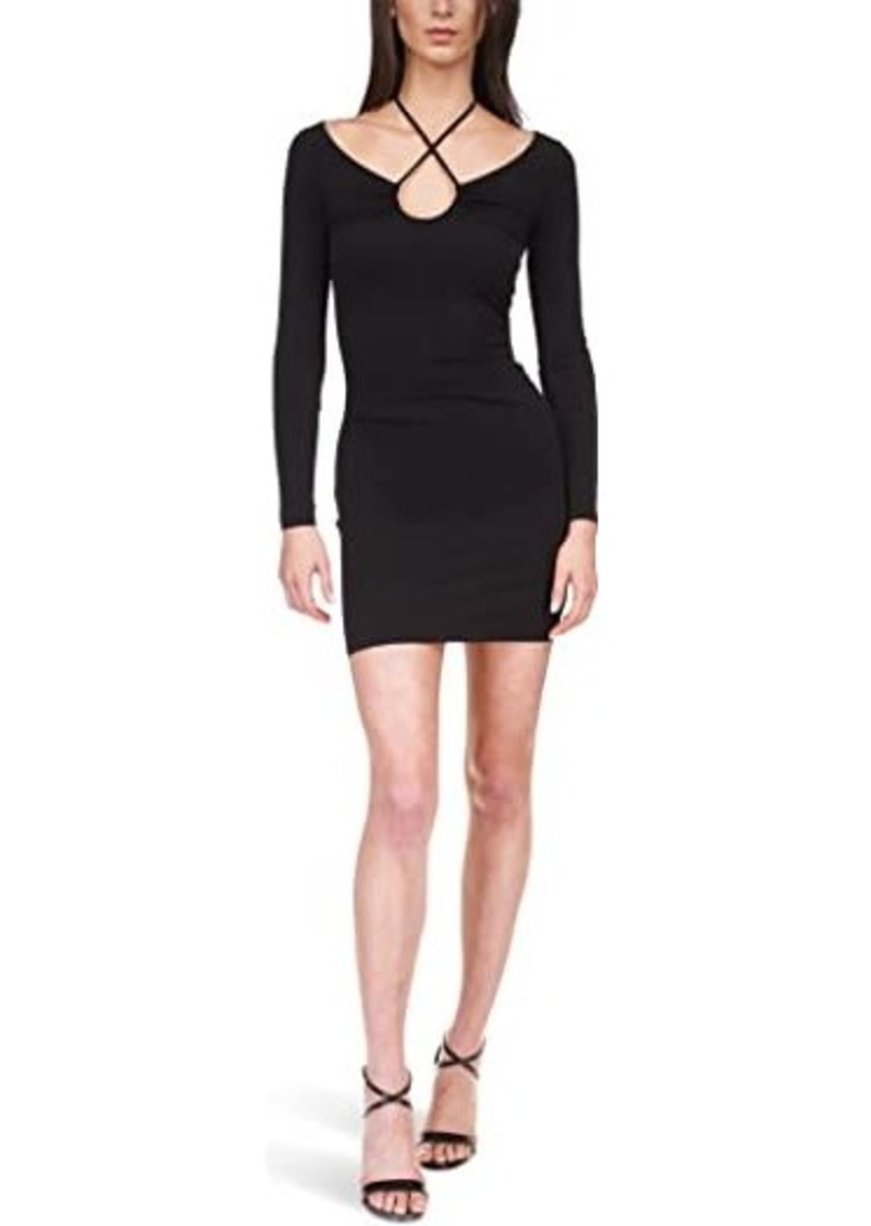 MICHAEL Michael Kors Halter Strap Long Sleeve Mini Dress