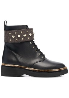 MICHAEL Michael Kors Haskell studded logo leather boots