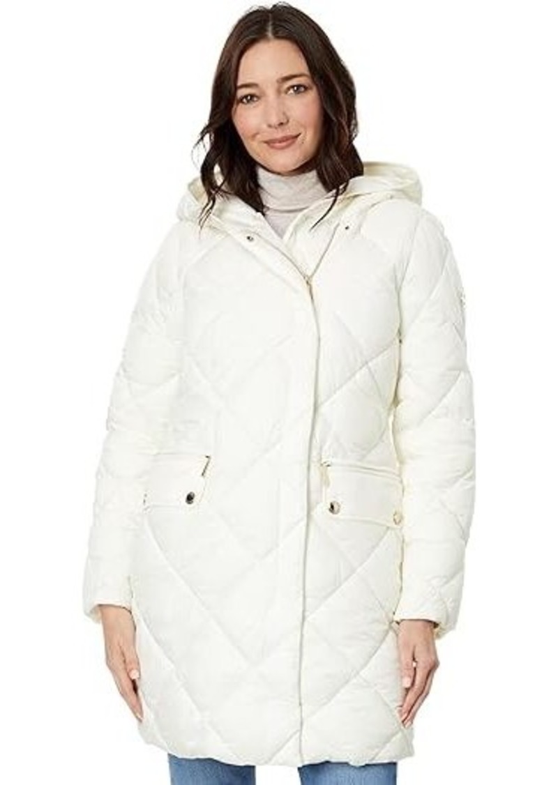 MICHAEL Michael Kors Hooded Long Quilt Puffer M426079C68