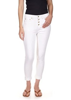 MICHAEL Michael Kors Izzy Skinny Roll Hem Jeans in White