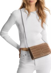 MICHAEL Michael Kors Jet Set Crocodile-Embossed Leather Crossbody Bag