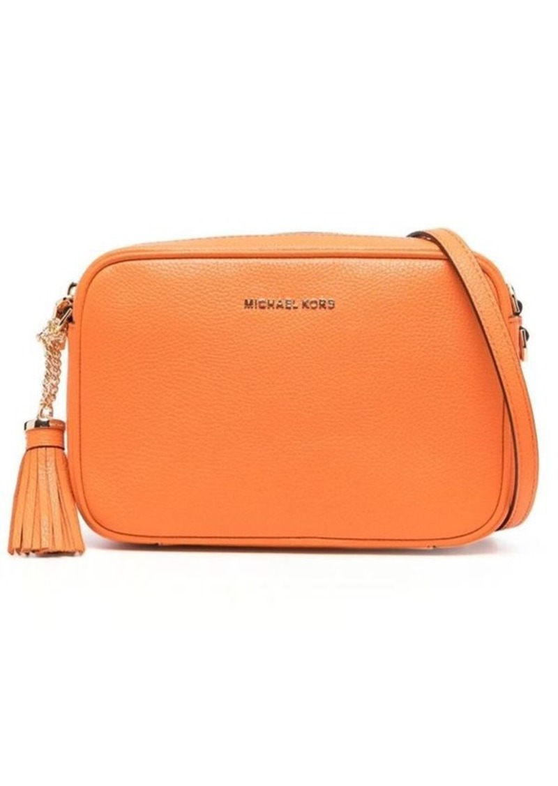 MICHAEL Michael Kors 'Jet Set Medium' Orange Shoulder Bag with Logo Detail in Leather Woman