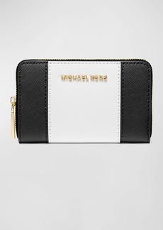 MICHAEL Michael Kors Jet Set Small Bicolor Leather Wallet 