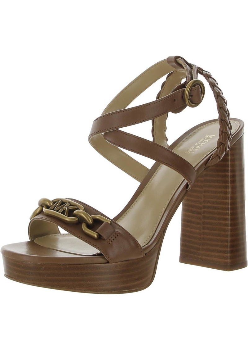 MICHAEL Michael Kors Kailey Womens Leather Slingback Platform Heels