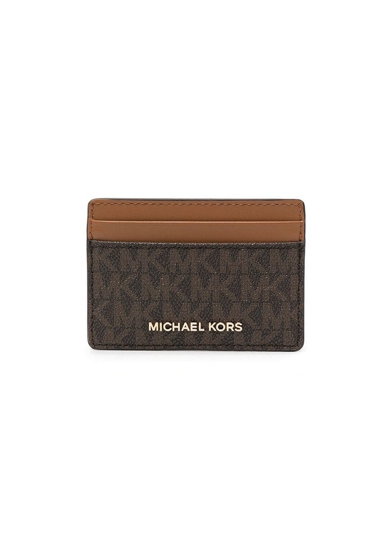 Michael Kors leather logo card holder