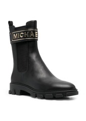 MICHAEL Michael Kors leather logo-stamp boots