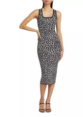 MICHAEL Michael Kors Leopard Jacquard Sleeveless Dress