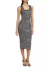 MICHAEL Michael Kors Leopard Jacquard Sleeveless Dress