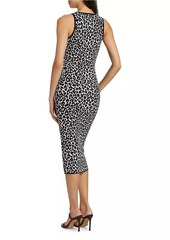 MICHAEL Michael Kors Leopard Jacquard Sleeveless Dress