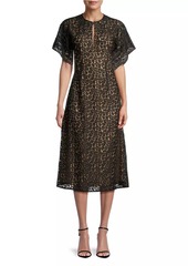 MICHAEL Michael Kors Leopard Lace Midi-Dress