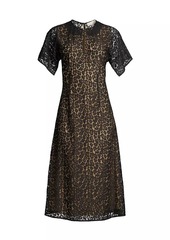 MICHAEL Michael Kors Leopard Lace Midi-Dress