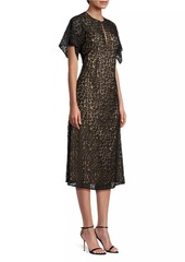 MICHAEL Michael Kors Leopard Lace Midi-Dress