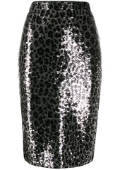 MICHAEL Michael Kors leopard print sequin skirt