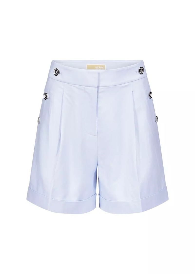 MICHAEL Michael Kors Linen-Blend Pleated Sailor Shorts