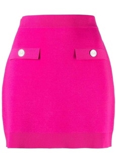 Michael Kors logo-embossed buttoned miniskirt