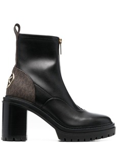 Michael Kors logo-print 90mm leather ankle boots