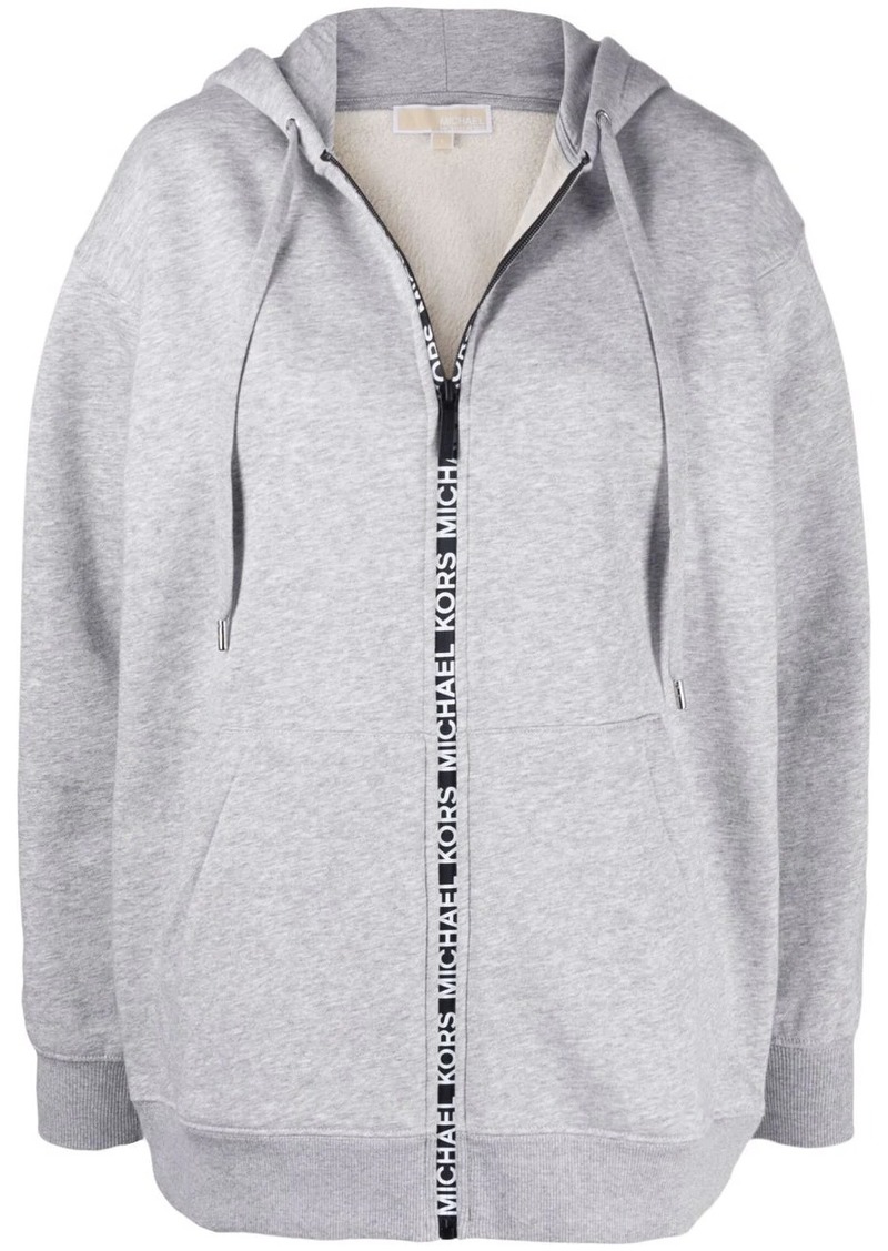 Michael Kors logo-tape zip-up hoodie