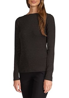 MICHAEL Michael Kors Metallic Long Sleeve Cowl Top