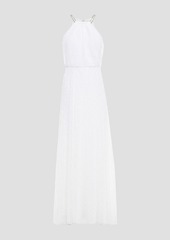 MICHAEL Michael Kors - Gathered crocheted lace maxi dress - White - L