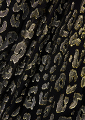 MICHAEL Michael Kors - Metallic leopard-print fil coupé chiffon mini dress - Black - US 0