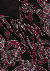 MICHAEL Michael Kors - Ruffled paisley-print georgette blouse - Black - XXS