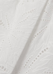 MICHAEL Michael Kors - Tiered broderie anglaise cotton-poplin mini dress - White - XL