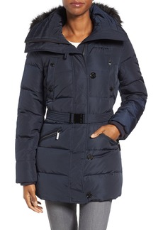 michael kors belted down coat