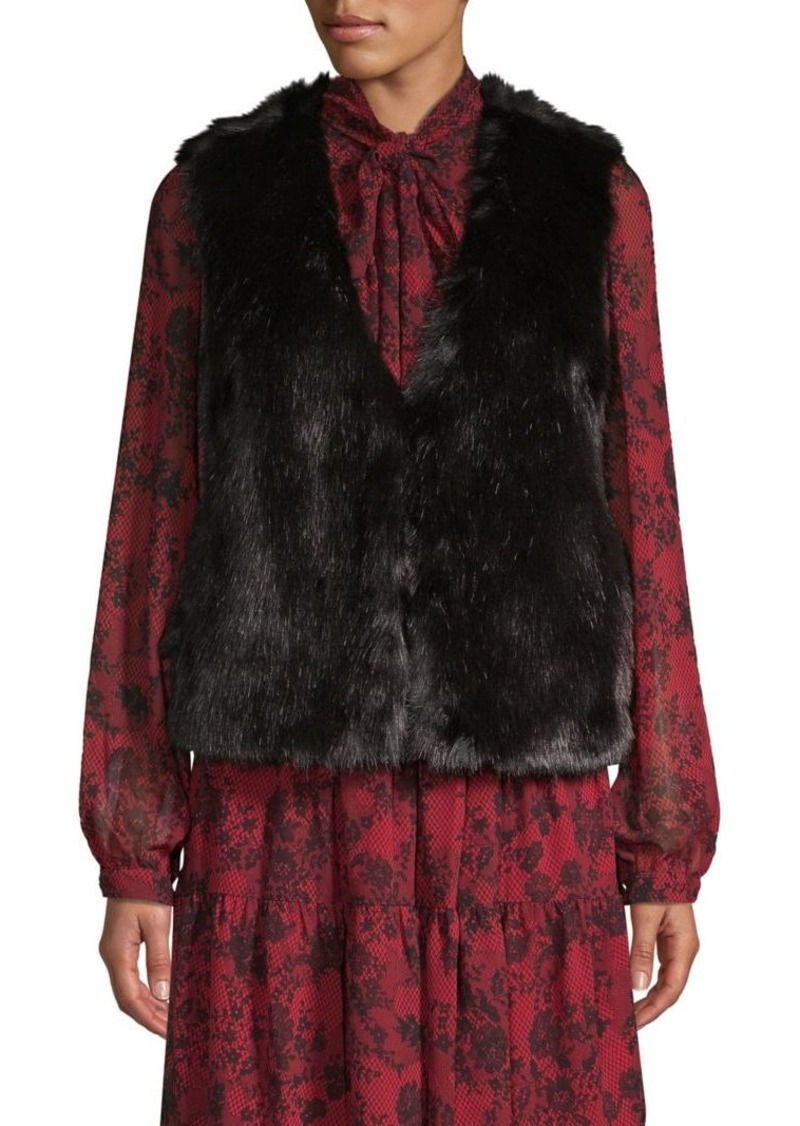 michael kors faux fur vest