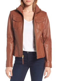 michael kors leather vest