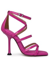 MICHAEL MICHAEL KORS FUCHSIA LEATHER IMANI SANDALS