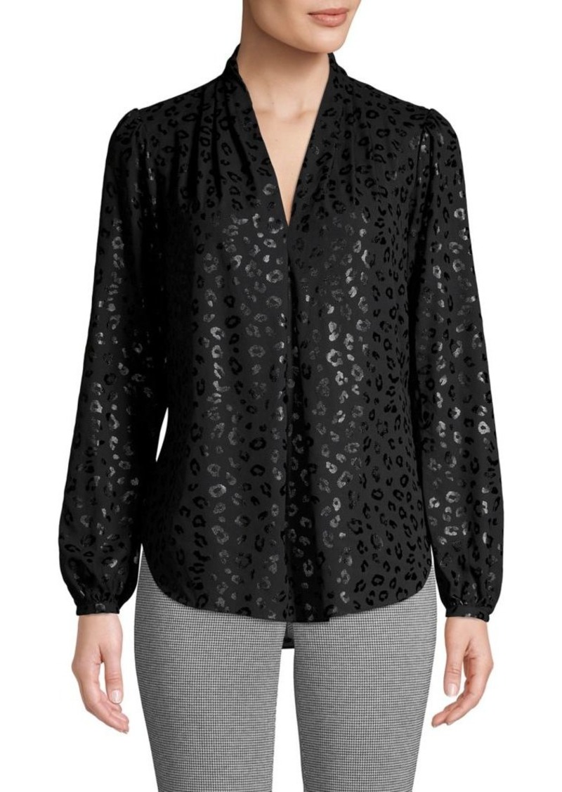 michael kors floral chiffon blouse