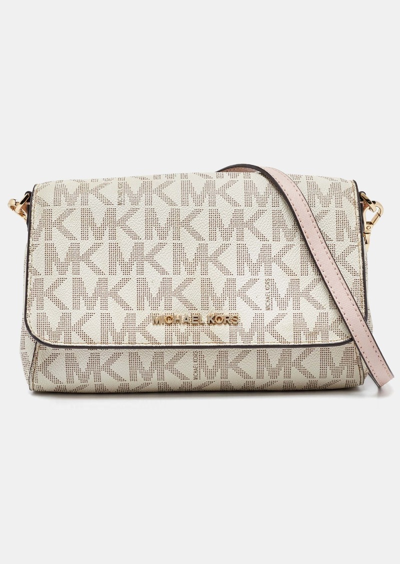 Michael Michael Kors Ivory Signature Coated Canvas Crossbody Bag