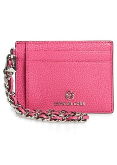 MICHAEL Michael Kors Jet Set Charm Small Leather Card Case in Cerise at Nordstrom