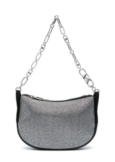Michael Michael Kors Kendall Leather Rhinestone Small Bracelet Pouchette Handbag, Black