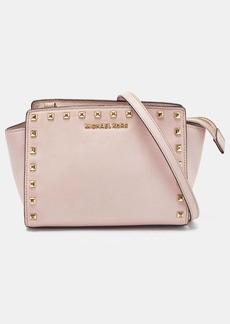 Michael Michael Kors Leather Medium Studded Selma Crossbody Bag