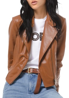 Michael Michael Kors Leather Moto Jacket