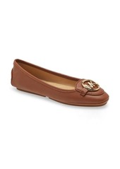 MICHAEL Michael Kors Lillie Logo Ballet Flat in Luggage Leather at Nordstrom