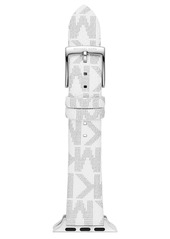 MICHAEL Michael Kors Logo Apple Watch(R) Watchband in White at Nordstrom