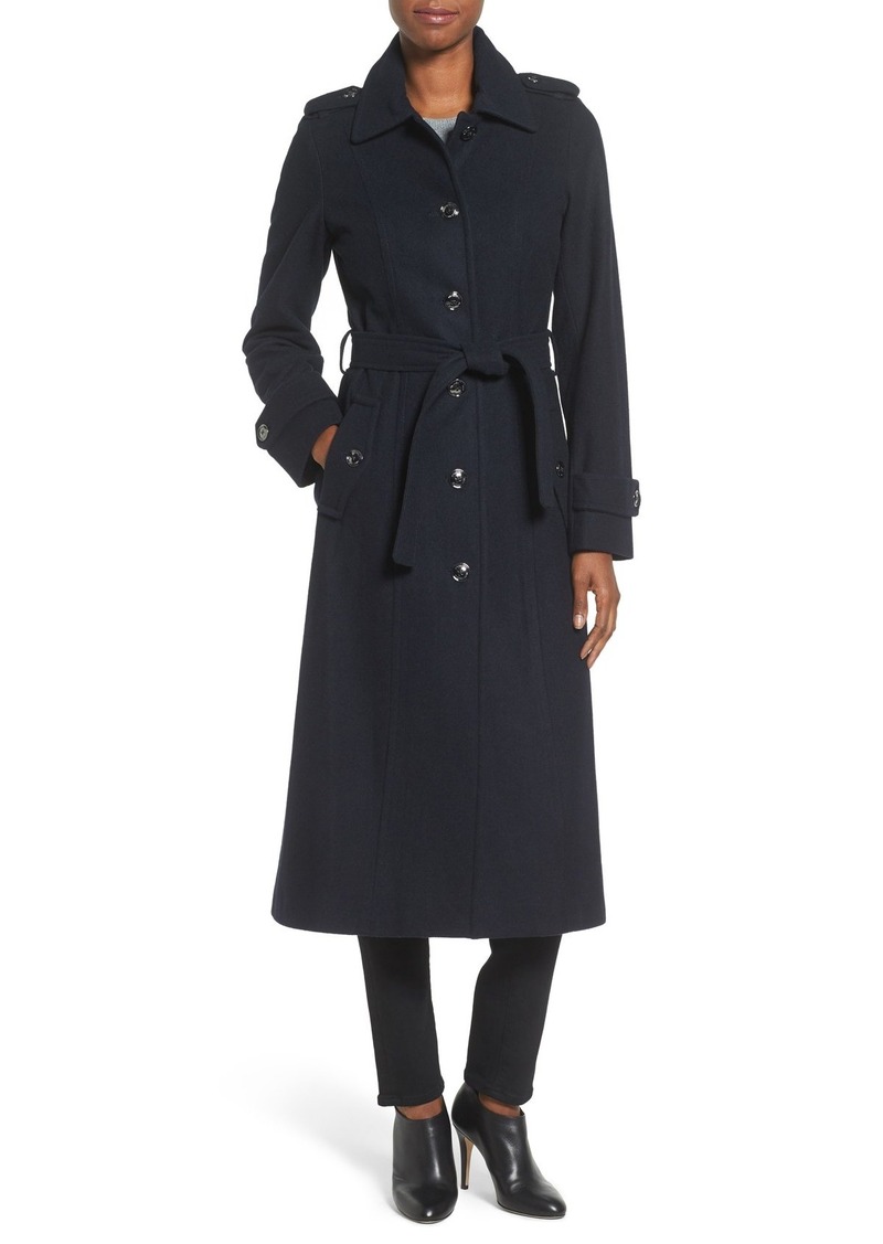 michael kors wool blend belted coat