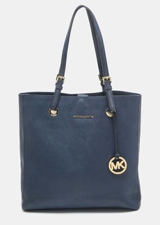 Michael Michael Kors Navy Leather Jet Set Tote