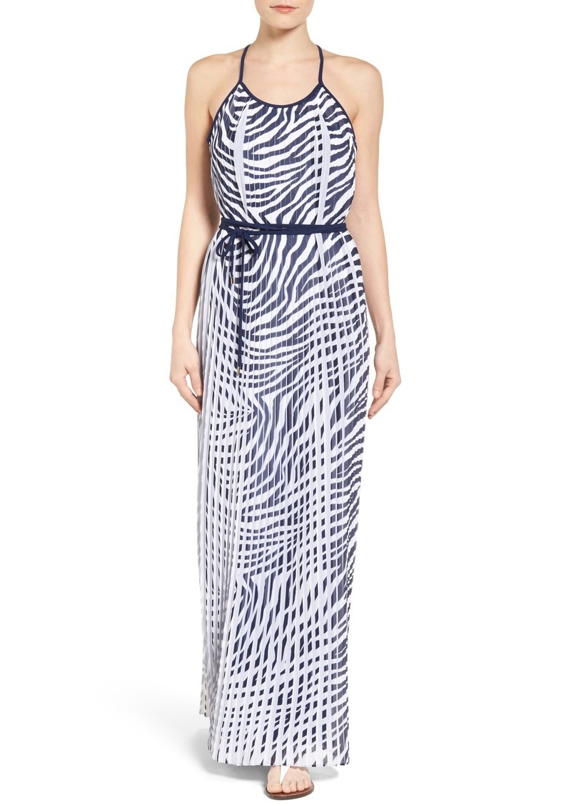 michael kors pleated maxi dress