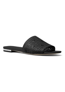 michael kors shelly leather slide