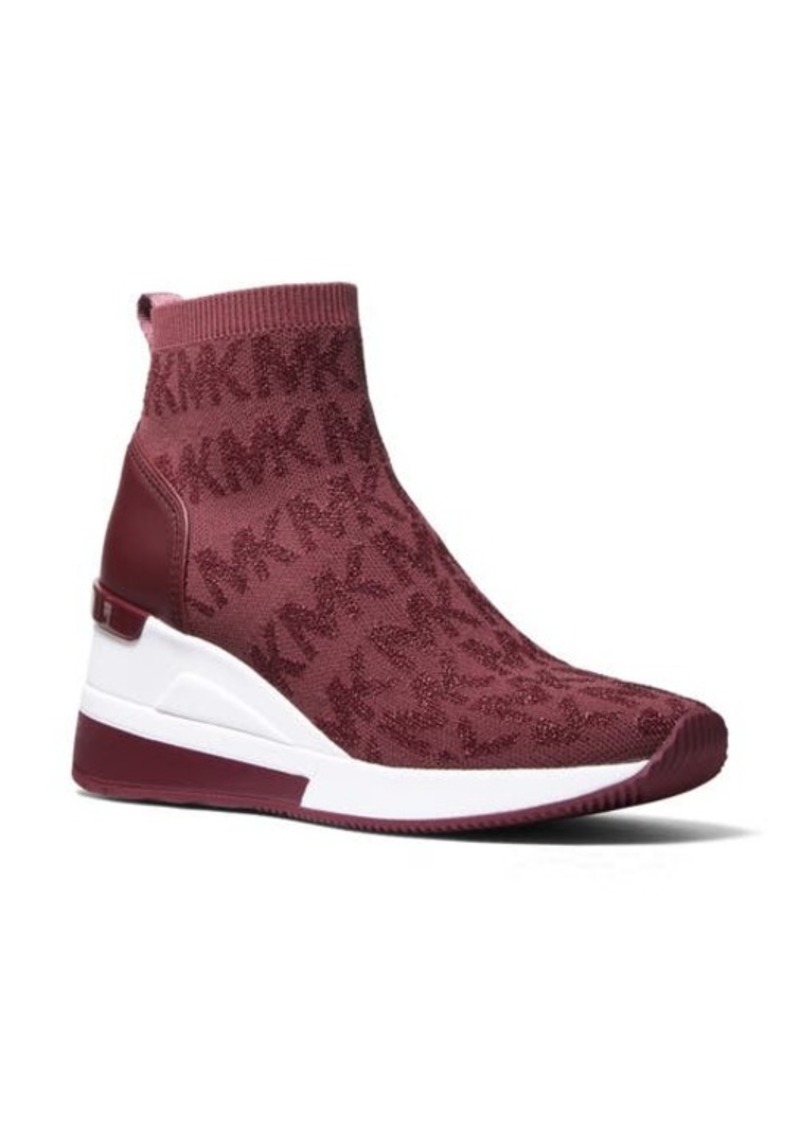 MICHAEL Michael Kors MICHAEL Michael Kors Skyler Knit Bootie in Merlot at  Nordstrom | Shoes