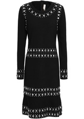 Michael Michael Kors Woman Studded Ponte Dress Black