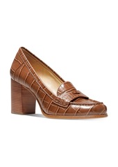 MICHAEL Michael Kors Women's Buchanan High Heel Embossed Leather Loafers