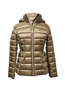 Michael Michael Kors Women's Hooded Packable Jacket, Dark Camel