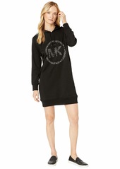 michael kors studded logo sweatshirt dress